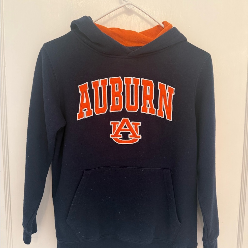 Auburn Hoodie Sweatshirt - Colosseum YOUTH Navy & Orange - Collegiate Size: 8-10